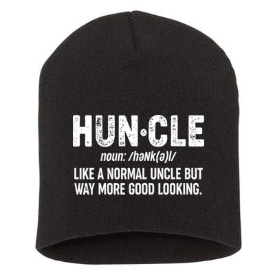 Funny HUNCLE Definition Short Acrylic Beanie