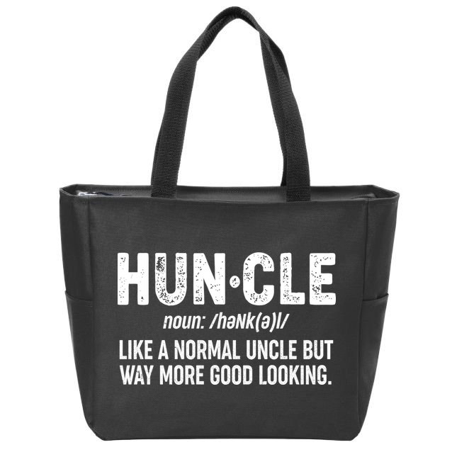 Funny HUNCLE Definition Zip Tote Bag