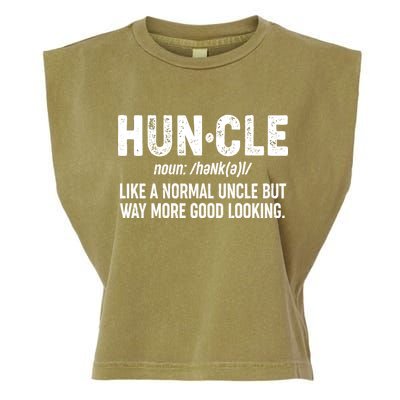 Funny HUNCLE Definition Garment-Dyed Women's Muscle Tee