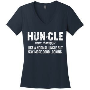 Funny HUNCLE Definition Women's V-Neck T-Shirt