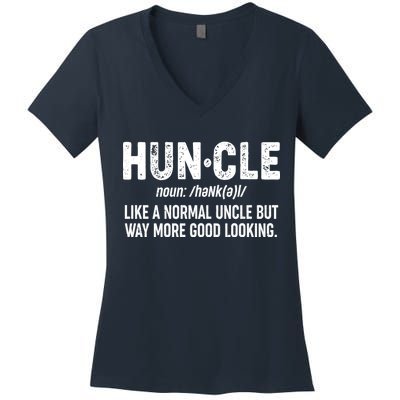 Funny HUNCLE Definition Women's V-Neck T-Shirt