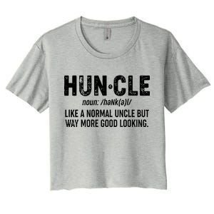 Funny HUNCLE Definition Women's Crop Top Tee