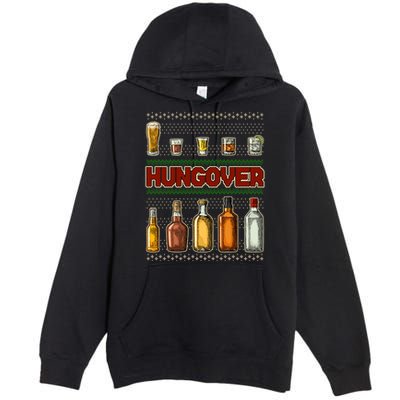 Funny Hungover Drunk Ugly Christmas Sweater Premium Pullover Hoodie