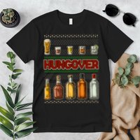 Funny Hungover Drunk Ugly Christmas Sweater Premium T-Shirt