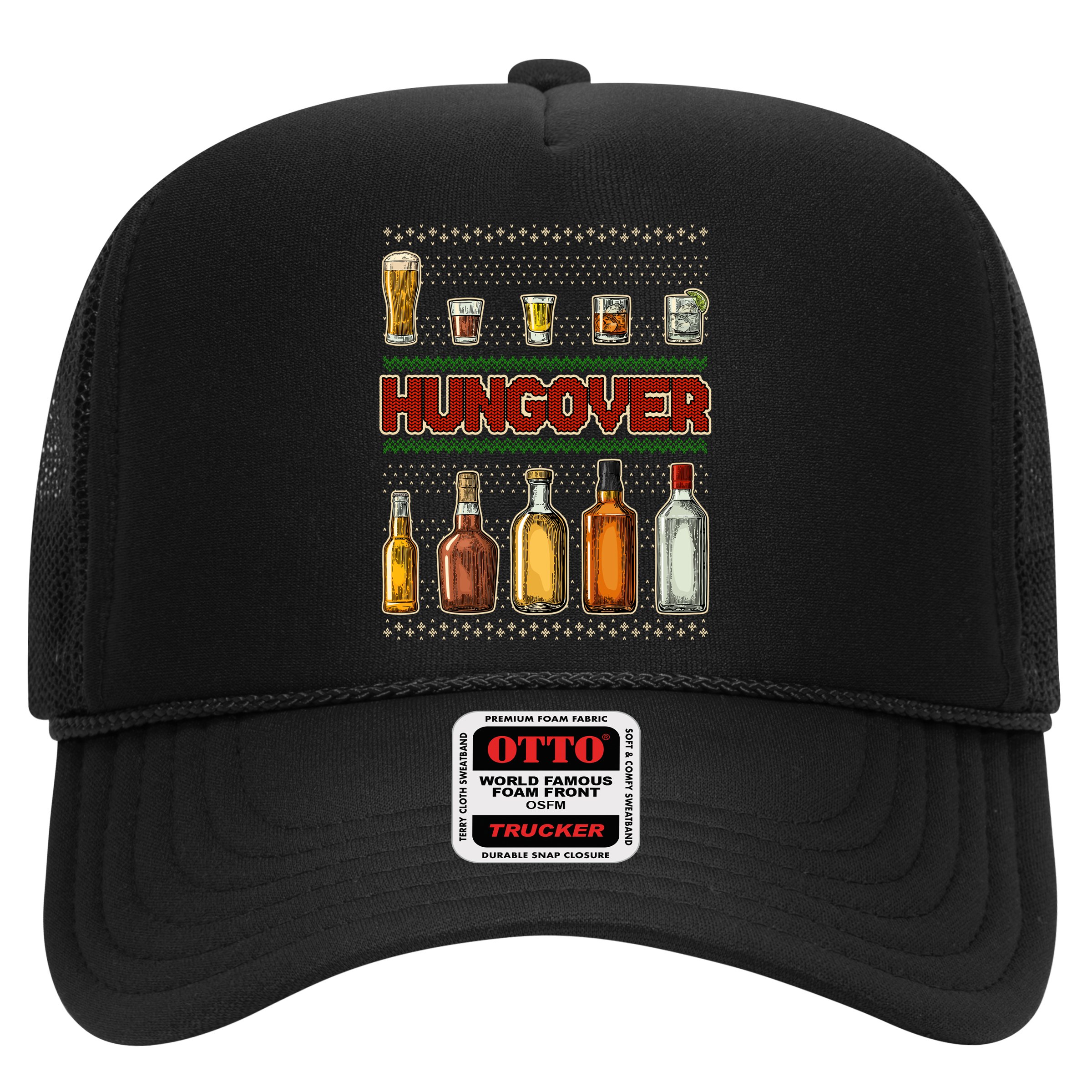 Funny Hungover Drunk Ugly Christmas Sweater Hat