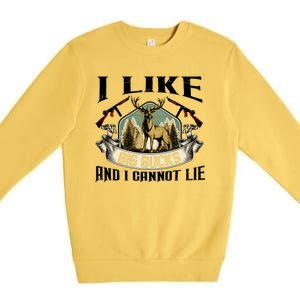 Funny Hunting Bucks Premium Crewneck Sweatshirt