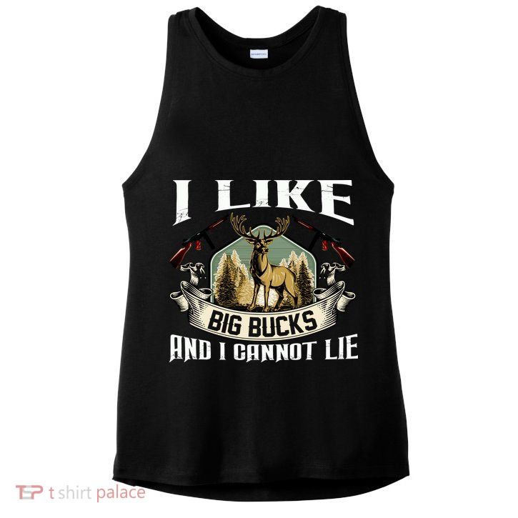 Funny Hunting Bucks Ladies PosiCharge Tri-Blend Wicking Tank