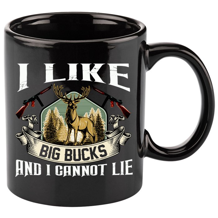 Funny Hunting Bucks 11oz C Handle Ceramic Mug