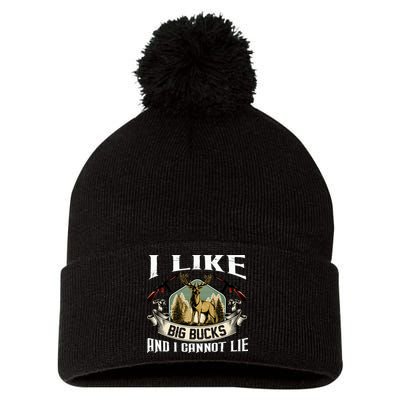 Funny Hunting Bucks Pom Pom 12in Knit Beanie