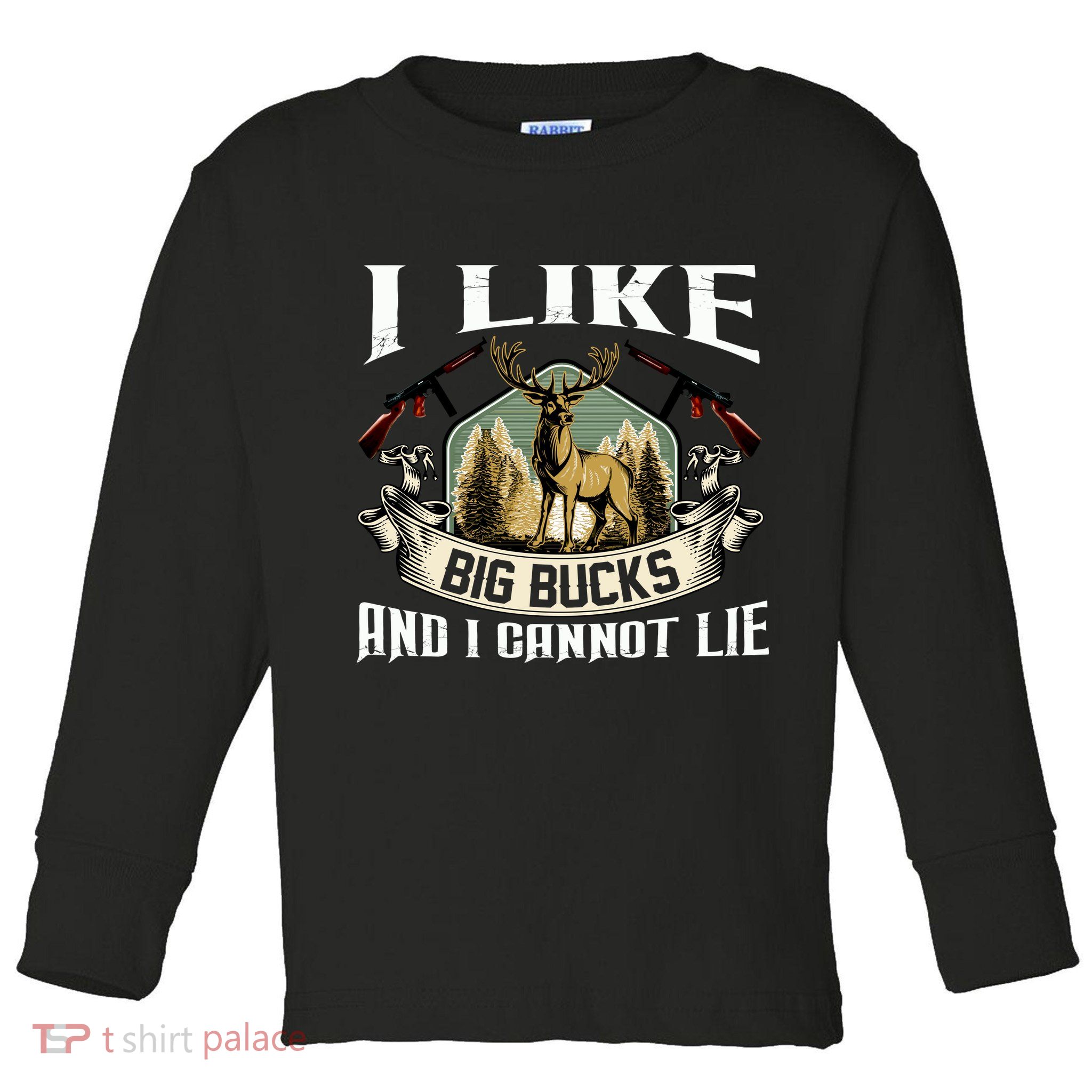 Funny Hunting Bucks Toddler Long Sleeve Shirt