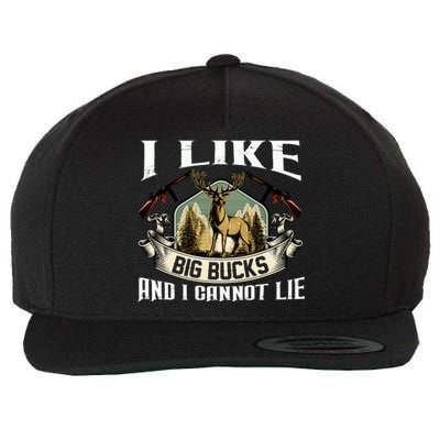 Funny Hunting Bucks Wool Snapback Cap