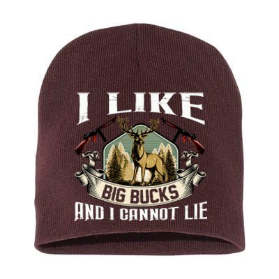 Funny Hunting Bucks Short Acrylic Beanie