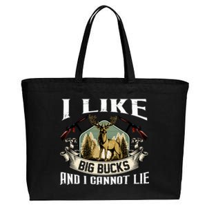 Funny Hunting Bucks Cotton Canvas Jumbo Tote