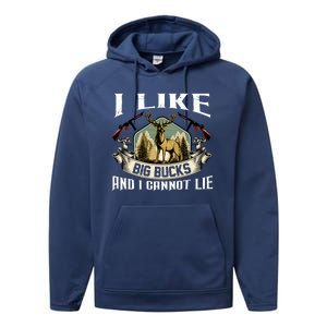 Funny Hunting Bucks Performance Fleece Hoodie