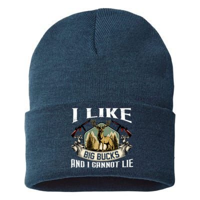 Funny Hunting Bucks Sustainable Knit Beanie