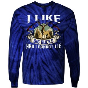 Funny Hunting Bucks Tie-Dye Long Sleeve Shirt