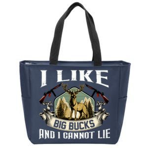 Funny Hunting Bucks Zip Tote Bag