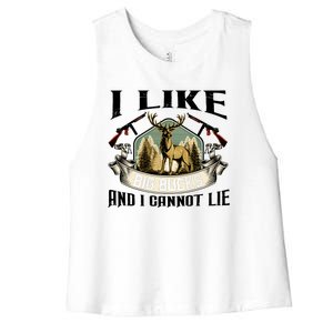 Funny Hunting Bucks Women's Racerback Cropped Tank