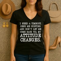 Funny Hunting Meme Women's V-Neck T-Shirt