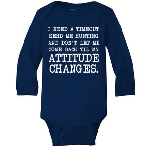 Funny Hunting Meme Baby Long Sleeve Bodysuit