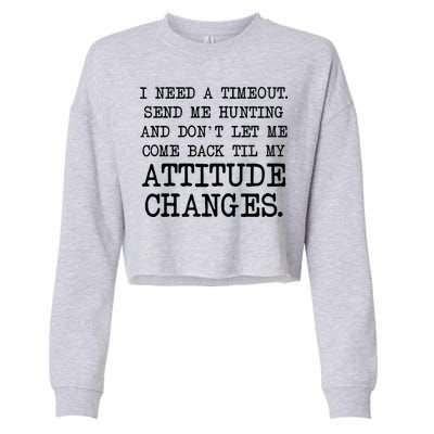 Funny Hunting Meme Cropped Pullover Crew