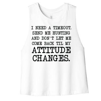 Funny Hunting Meme Women's Racerback Cropped Tank