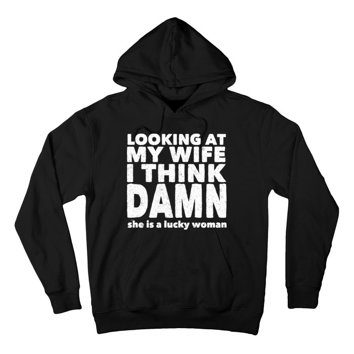 Funny Husband Lucky Wife Hoodie