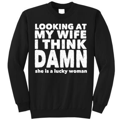 Funny Husband Lucky Wife Sweatshirt