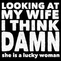 Funny Husband Lucky Wife Flatbill Hat