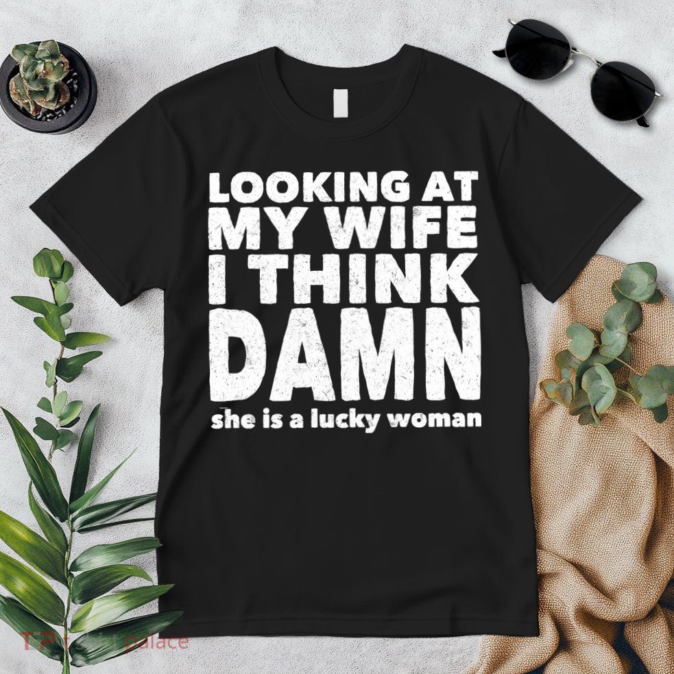 Funny Husband Lucky Wife Premium T-Shirt