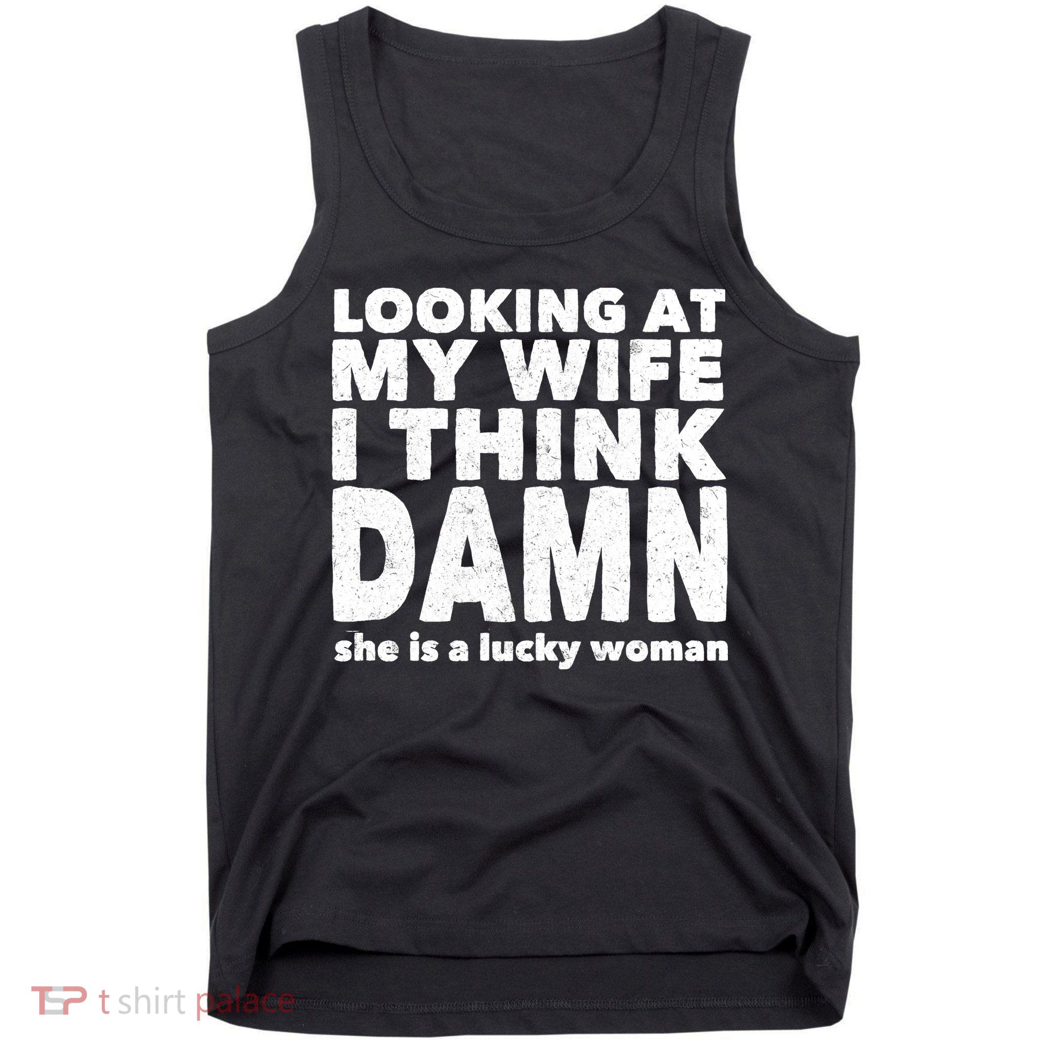 Funny Husband Lucky Wife Tank Top