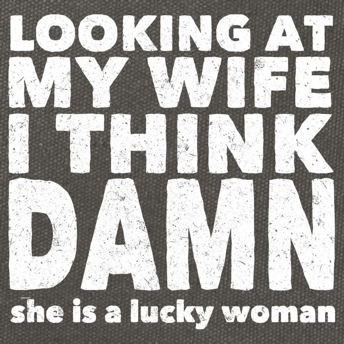 Funny Husband Lucky Wife Cotton Canvas Backpack