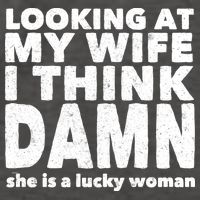 Funny Husband Lucky Wife Vector Backpack