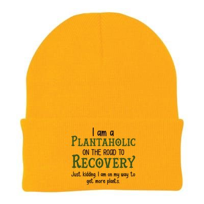 Funny I Am A Plantaholic On the Road To Recovery Knit Cap Winter Beanie