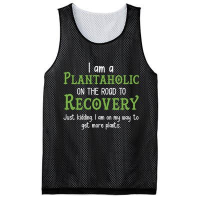 Funny I Am A Plantaholic On the Road To Recovery Mesh Reversible Basketball Jersey Tank