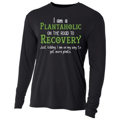 Funny I Am A Plantaholic On the Road To Recovery Cooling Performance Long Sleeve Crew