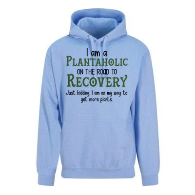 Funny I Am A Plantaholic On the Road To Recovery Unisex Surf Hoodie