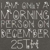 Funny I Am Only a Morning Person on Christmas Cotton Canvas Backpack
