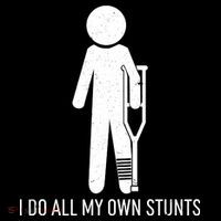 Funny I Do All Of My Own Stunts Flexfit Unipanel Trucker Cap