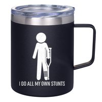 Funny I Do All Of My Own Stunts 12oz Stainless Steel Coffee Mug