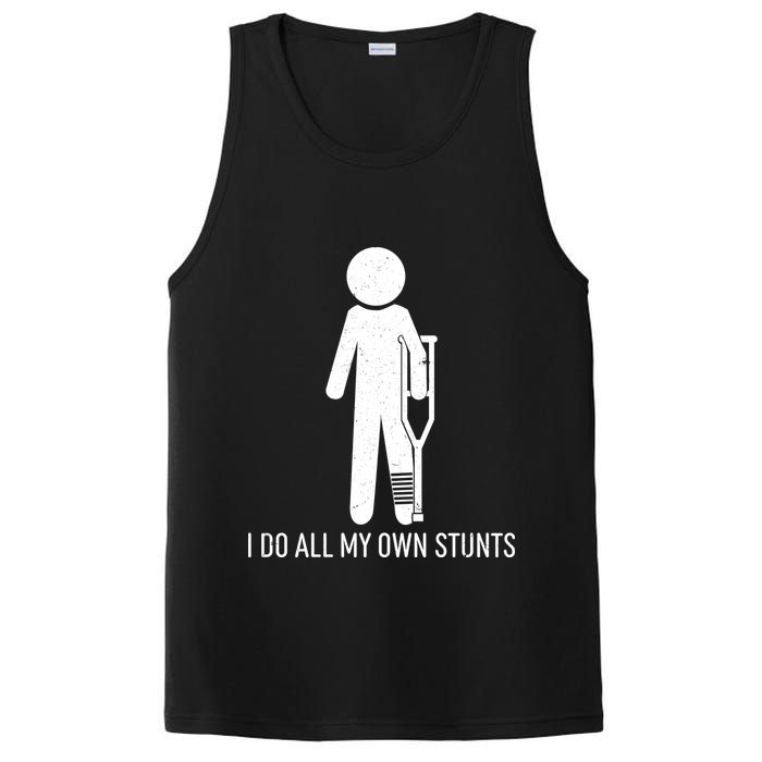 Funny I Do All Of My Own Stunts PosiCharge Competitor Tank