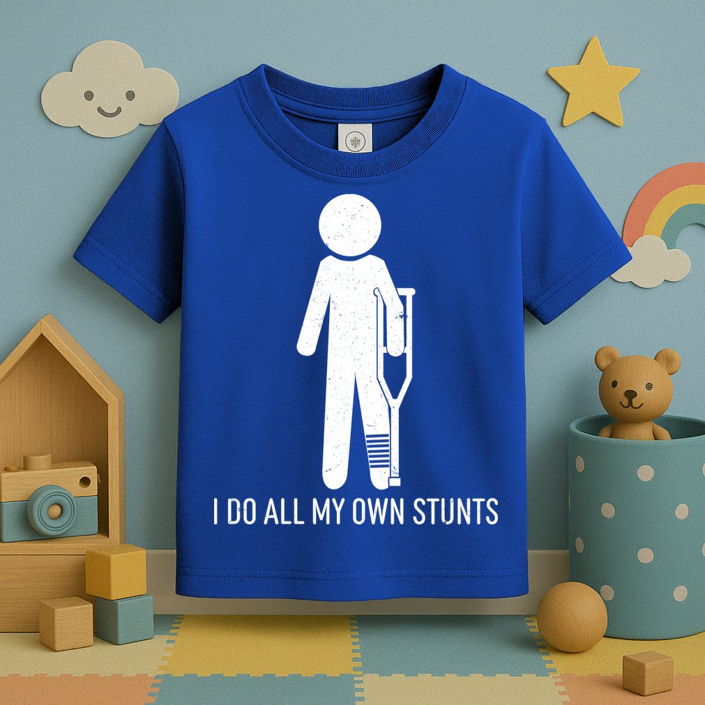 Funny I Do All Of My Own Stunts Toddler T-Shirt
