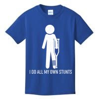 Funny I Do All Of My Own Stunts Kids T-Shirt