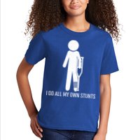 Funny I Do All Of My Own Stunts Kids T-Shirt