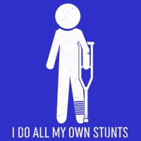 Funny I Do All Of My Own Stunts Kids T-Shirt