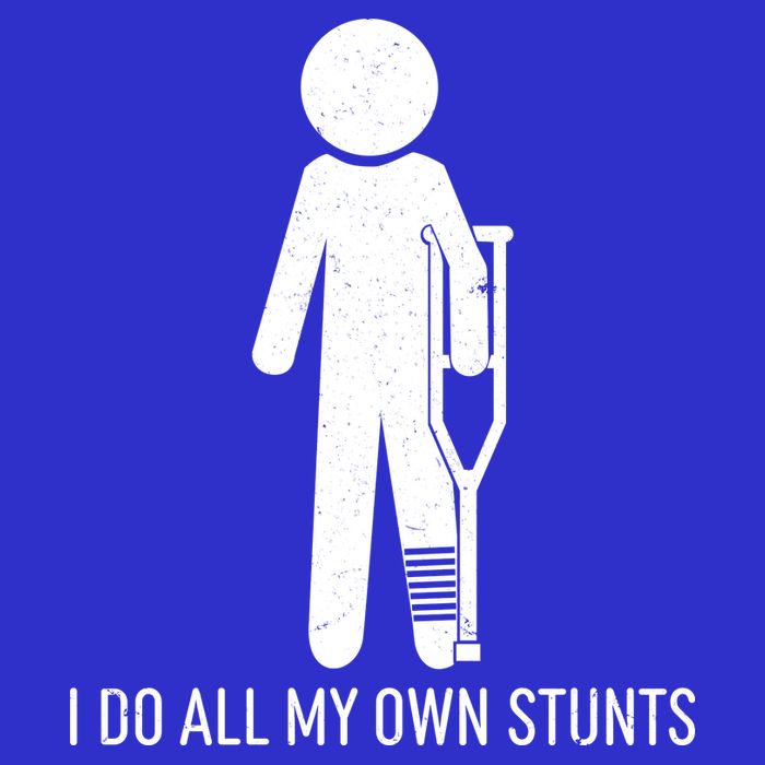 Funny I Do All Of My Own Stunts Kids T-Shirt