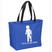 Funny I Do All Of My Own Stunts Zip Tote Bag