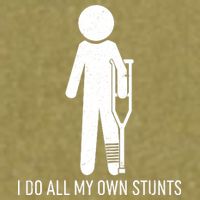 Funny I Do All Of My Own Stunts Garment-Dyed Women's Muscle Tee