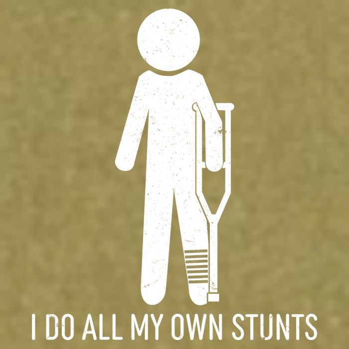 Funny I Do All Of My Own Stunts Garment-Dyed Women's Muscle Tee