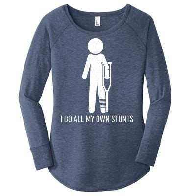 Funny I Do All Of My Own Stunts Women's Perfect Tri Tunic Long Sleeve Shirt